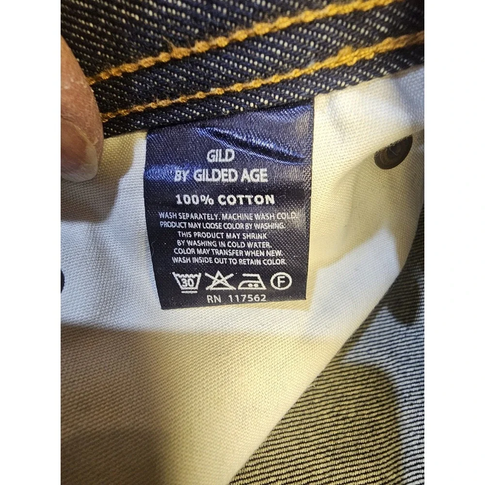 Gilded‎ Age & Co Gild Collection Clean Edge Indigo Jeans Men 32x34